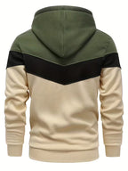 Sprika Men’s Colorblock Hoodie Cozy Winter Sweatshirt