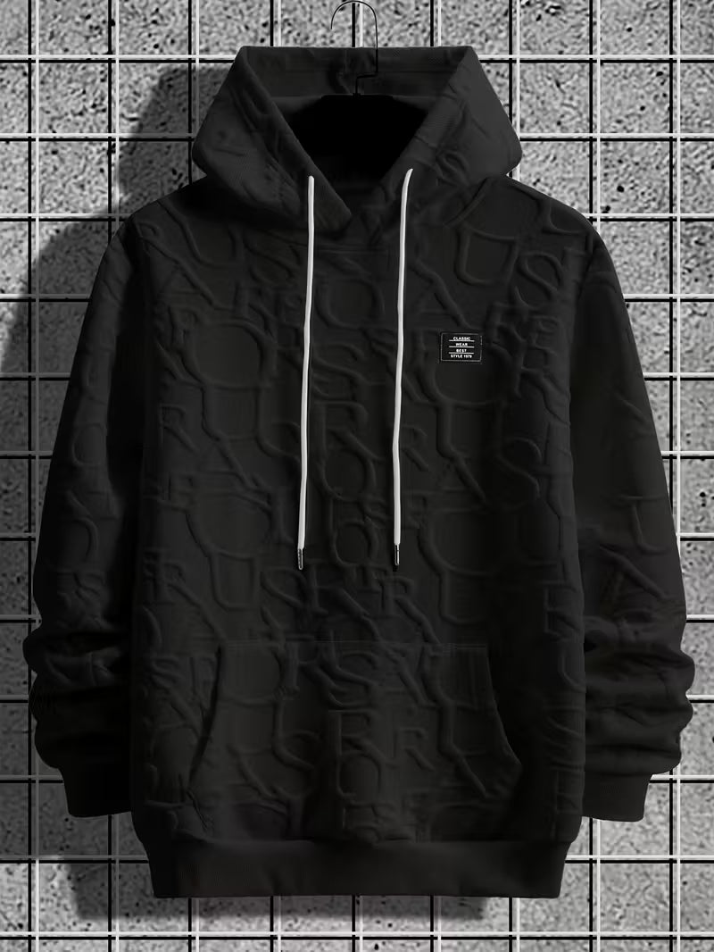 Sprika Men’s Geometric Hooded Sweatshirt