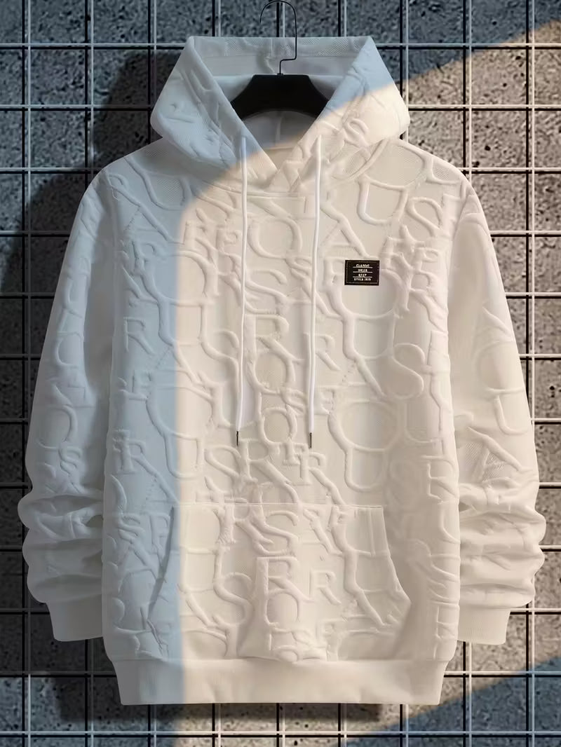 Sprika Men’s Geometric Hooded Sweatshirt