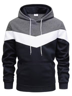 Sprika Men’s Colorblock Hoodie Cozy Winter Sweatshirt