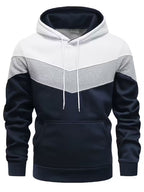 Sprika Men’s Colorblock Hoodie Cozy Winter Sweatshirt