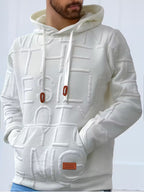 Sprika 3D Textured Hooded Sweatshirt – Casual Pullover with Drawstring Hood