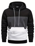 Sprika Men’s Colorblock Hoodie Cozy Winter Sweatshirt